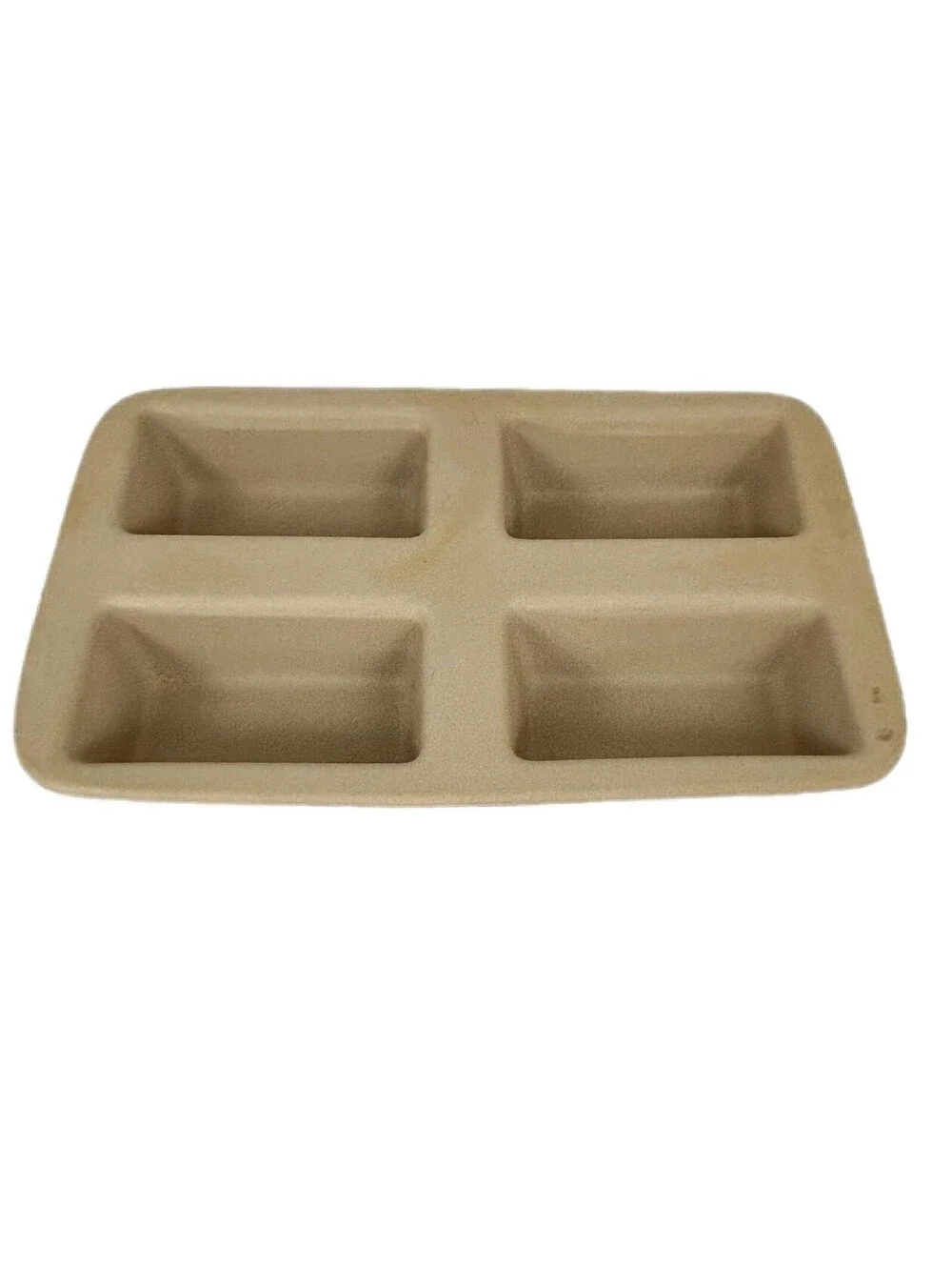 Pampered Chef 1418 Stoneware 4 Mini Loaf Pan 15X8 Family Heritage Baking Stone